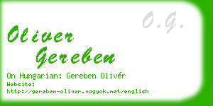 oliver gereben business card