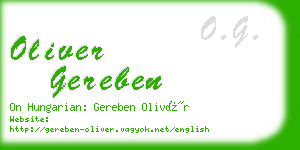 oliver gereben business card